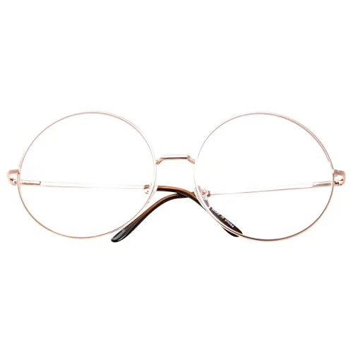 grinderPUNCH XXL Super Oversized Fashion Glasses Round Circle Frame Clear Lens Black 3
