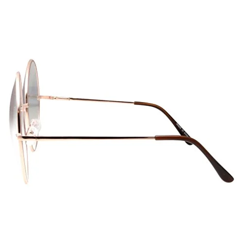 grinderPUNCH XXL Super Oversized Fashion Glasses Round Circle Frame Clear Lens Black 4