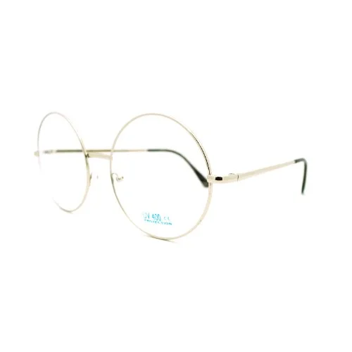 PASTL Super Oversized Round Circle Frame Clear Lens Glasses Black 3
