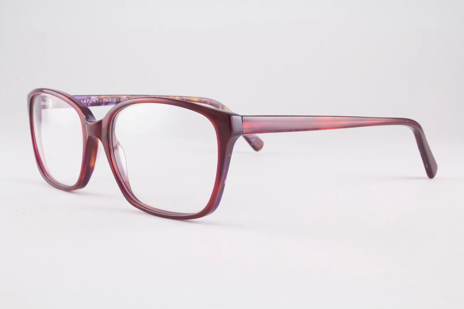 Rare Authentic Jean Lafont PENSEE 621 54mm Burgundy Purple Marble Glasses France 3